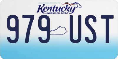 KY license plate 979UST