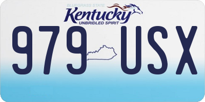 KY license plate 979USX