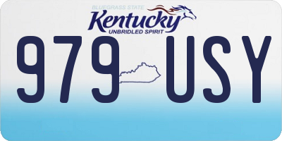 KY license plate 979USY