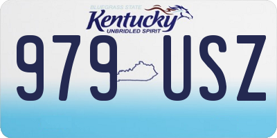 KY license plate 979USZ
