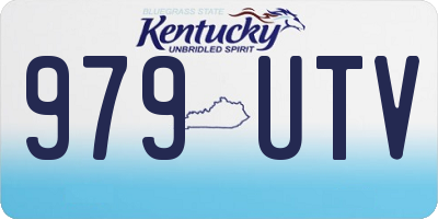 KY license plate 979UTV