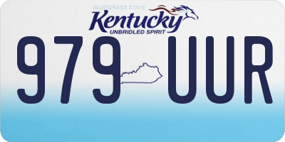 KY license plate 979UUR