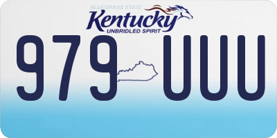 KY license plate 979UUU