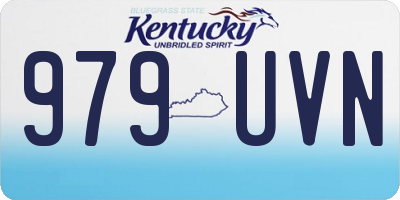 KY license plate 979UVN