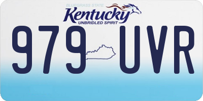 KY license plate 979UVR