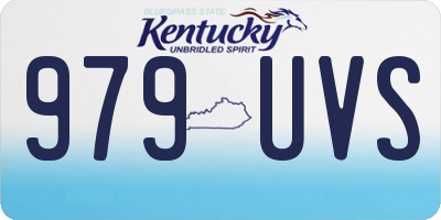 KY license plate 979UVS