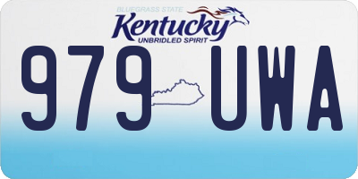 KY license plate 979UWA