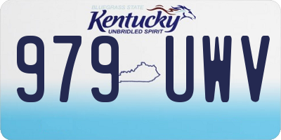 KY license plate 979UWV