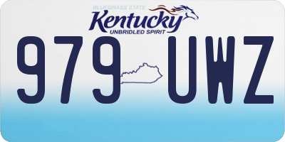 KY license plate 979UWZ