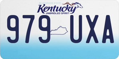 KY license plate 979UXA