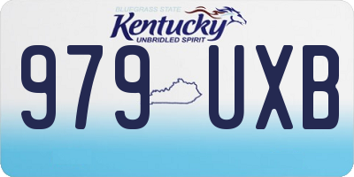 KY license plate 979UXB