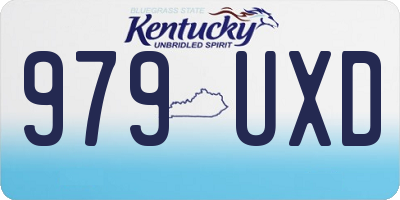 KY license plate 979UXD