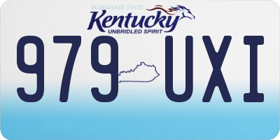 KY license plate 979UXI