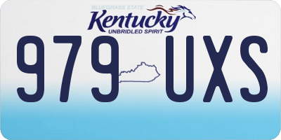 KY license plate 979UXS