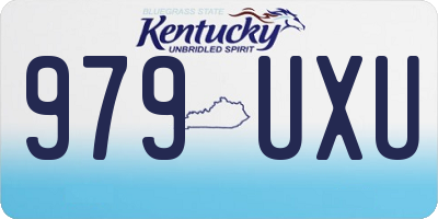 KY license plate 979UXU