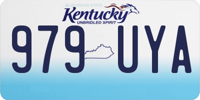 KY license plate 979UYA