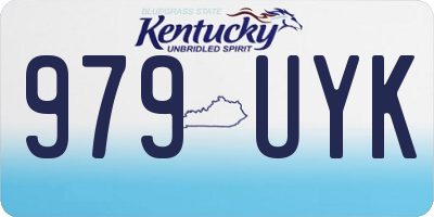 KY license plate 979UYK