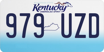 KY license plate 979UZD