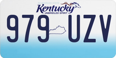 KY license plate 979UZV