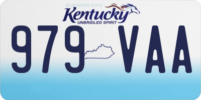 KY license plate 979VAA