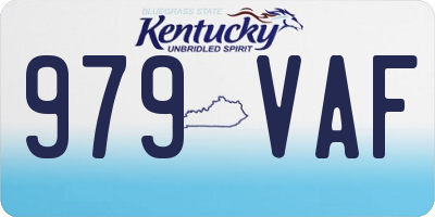 KY license plate 979VAF
