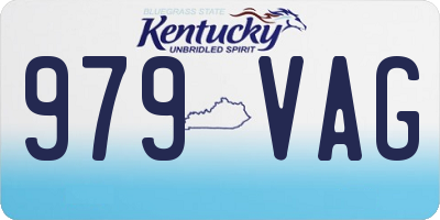 KY license plate 979VAG