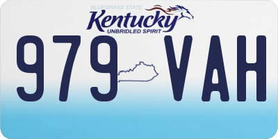 KY license plate 979VAH