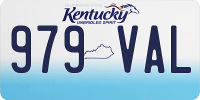 KY license plate 979VAL