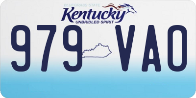 KY license plate 979VAO
