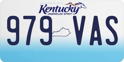 KY license plate 979VAS