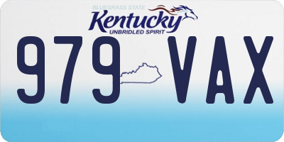 KY license plate 979VAX