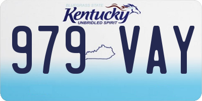 KY license plate 979VAY
