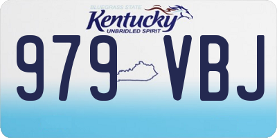KY license plate 979VBJ