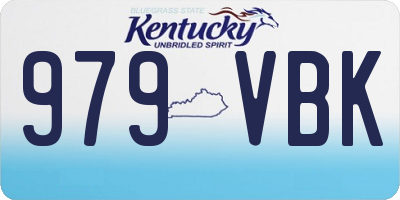 KY license plate 979VBK