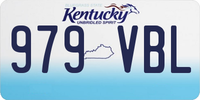 KY license plate 979VBL