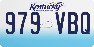 KY license plate 979VBQ