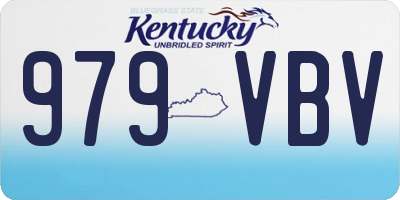 KY license plate 979VBV