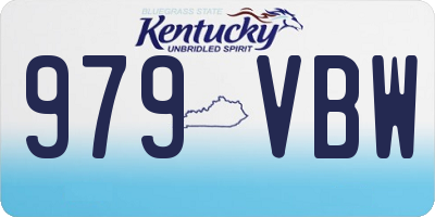 KY license plate 979VBW