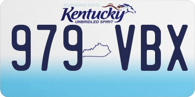 KY license plate 979VBX