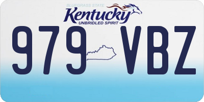 KY license plate 979VBZ