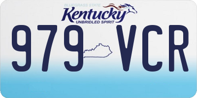 KY license plate 979VCR