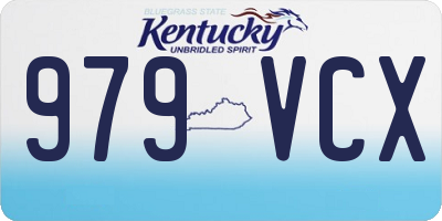 KY license plate 979VCX