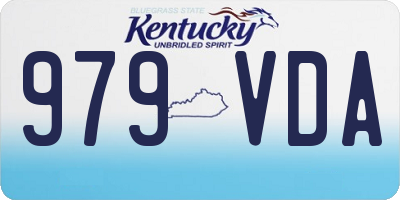 KY license plate 979VDA