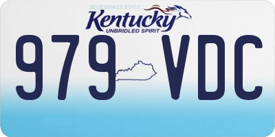 KY license plate 979VDC