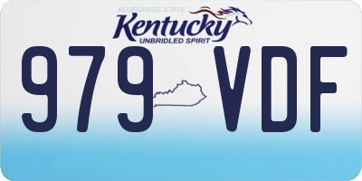 KY license plate 979VDF