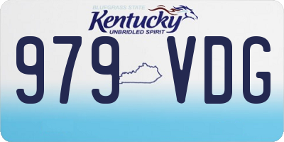 KY license plate 979VDG