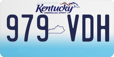 KY license plate 979VDH