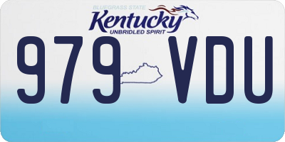 KY license plate 979VDU