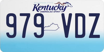 KY license plate 979VDZ