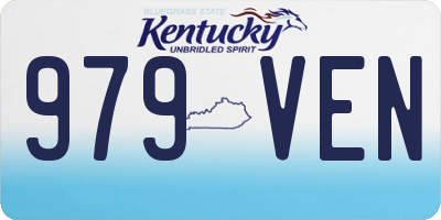 KY license plate 979VEN